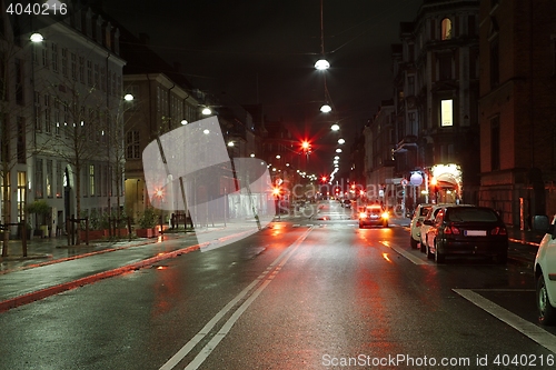 Image of Urban street at night