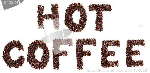 Image of hot coffee isolated