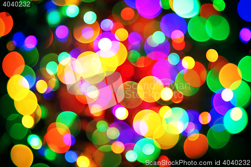 Image of abstract christmas color lights background