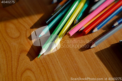 Image of Color pencils on the desk