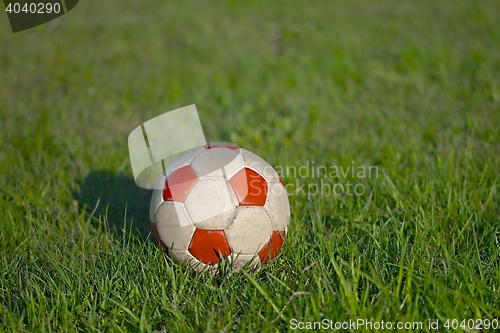 Image of Football on the grass