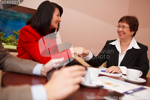 Image of Two women in a business meeting