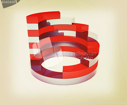 Image of Abstract structure. 3D illustration. Vintage style.