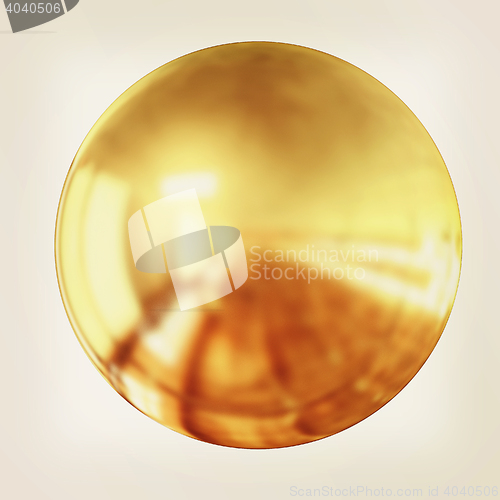 Image of Gold Ball 3d render . 3D illustration. Vintage style.