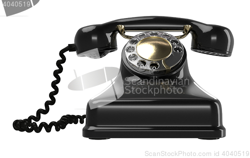 Image of Vintage black telephone