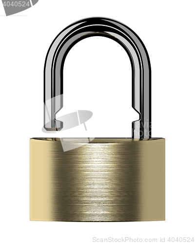 Image of Open lock isolated
