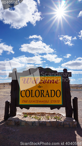 Image of Welcome to Colorado state concept