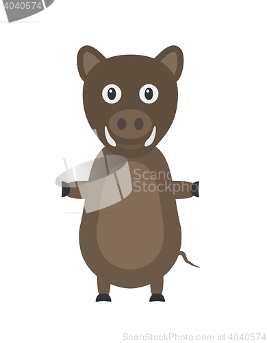 Image of Funny wild boar character