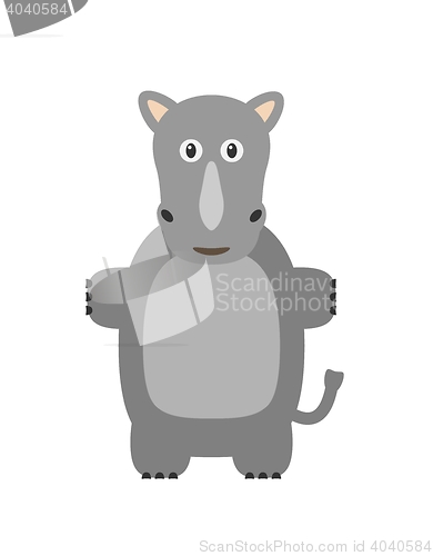 Image of Funny rhinoceros character
