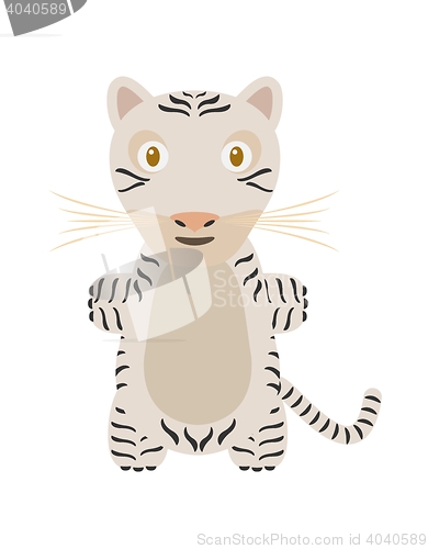 Image of Funny white tiger character