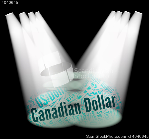 Image of Canadian Dollar Shows Canada Dollars And Currency