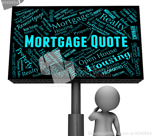 Image of Mortgage Quote Represents Real Estate And Board