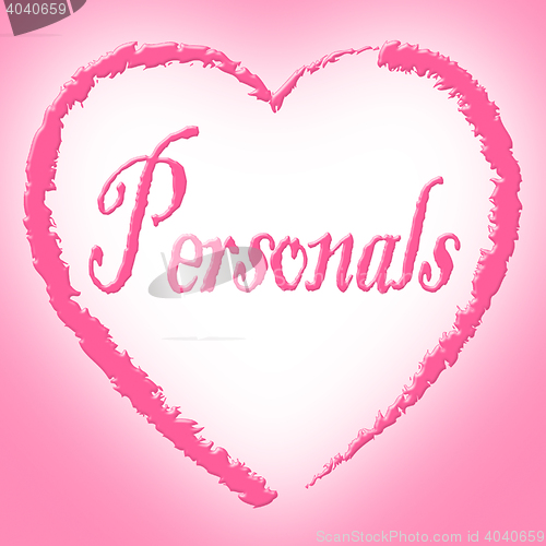 Image of Personals Heart Means Advertisement Loneliness And Romantic