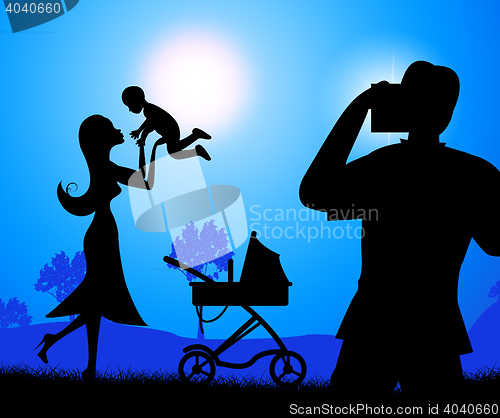 Image of Photograph Baby Represents Photographers Youngster And Newborn