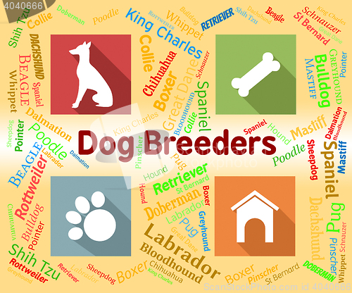 Image of Dog Breeders Represents Mating Reproducing And Pup
