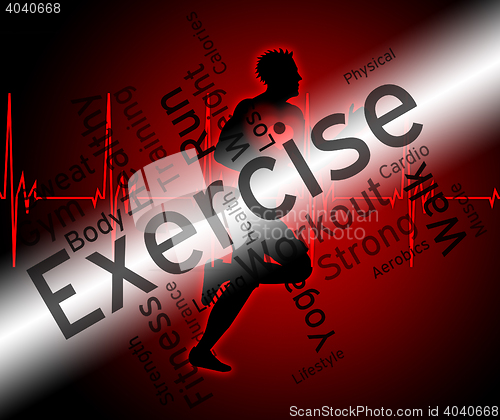 Image of Exercise Words Means Get Fit And Exercised
