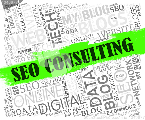 Image of Seo Consulting Shows Search Engine And Confer