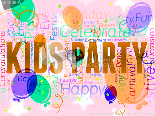 Image of Kids Party Shows Balloons Childhood And Parties