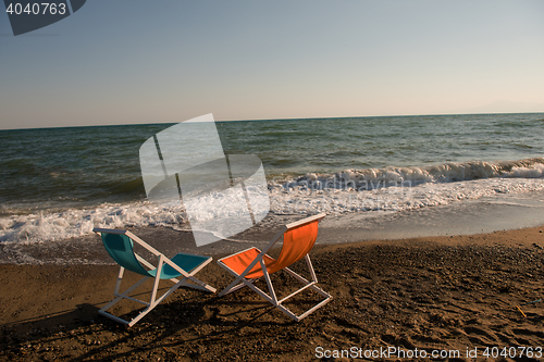 Image of colorful beach chairs