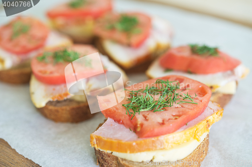 Image of sandwiches on table