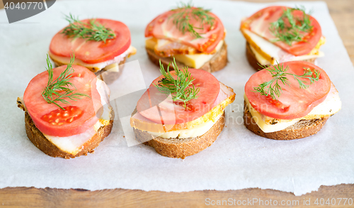 Image of sandwiches on paper