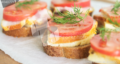 Image of sandwiches on paper