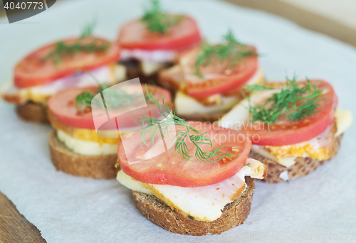 Image of sandwiches on paper