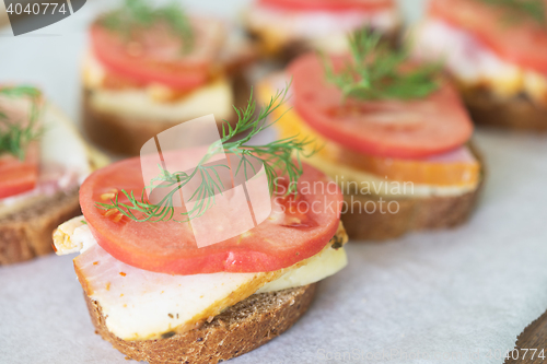 Image of sandwiches on paper