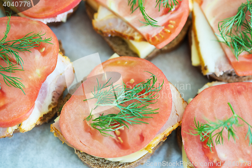 Image of sandwiches on paper