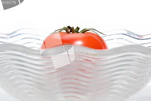 Image of Berries, Tomato in Glass Vase