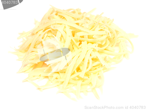 Image of grated cheese on white