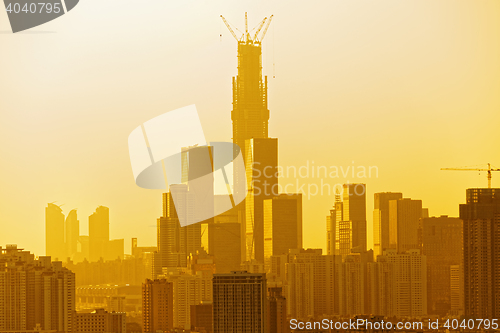 Image of chinese city at sunset
