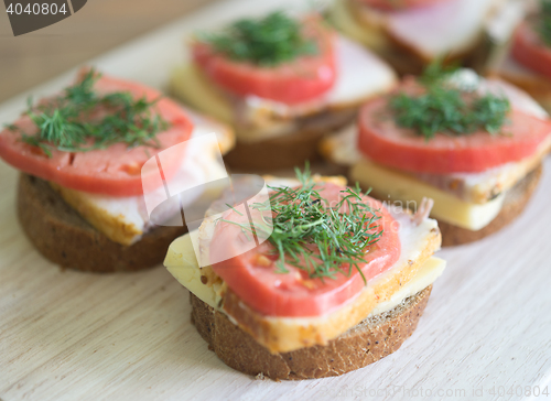 Image of sandwiches on a board