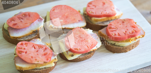 Image of sandwiches on a board