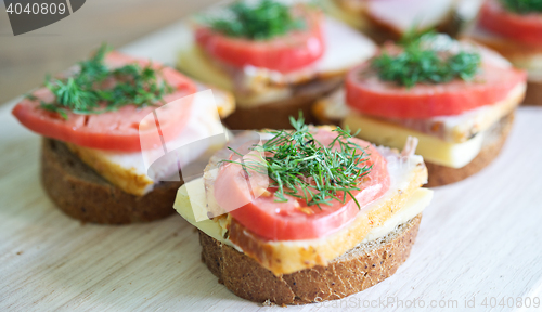 Image of sandwiches on a board