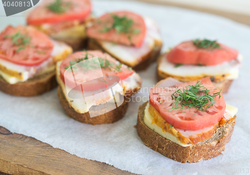 Image of sandwiches on paper