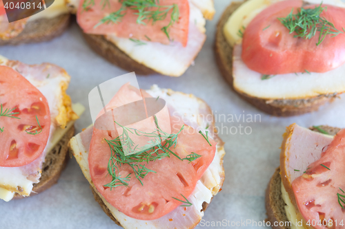 Image of sandwiches on paper
