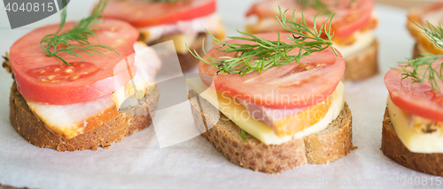 Image of sandwiches on paper