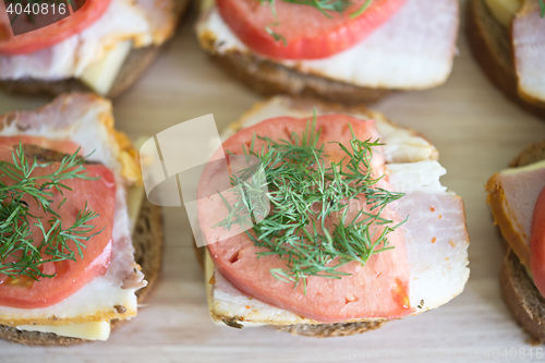 Image of sandwiches on a board