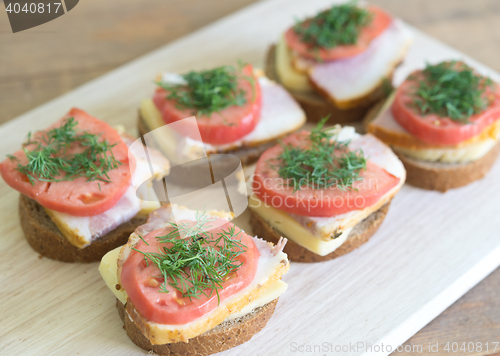 Image of sandwiches on a board