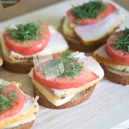 Image of sandwiches on a board