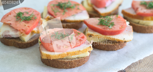 Image of sandwiches on paper
