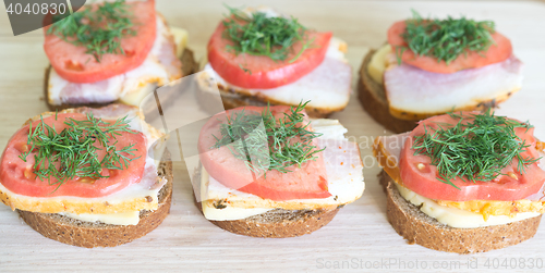 Image of sandwiches on a board