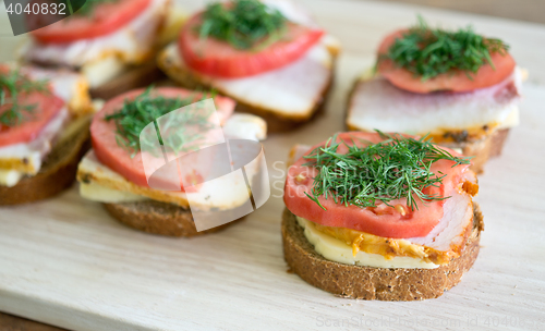 Image of sandwiches on a board