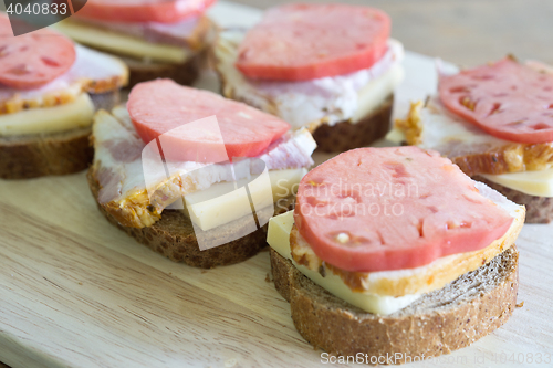 Image of sandwiches on a board