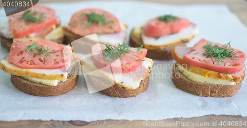 Image of sandwiches on paper