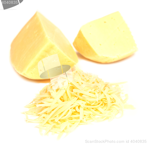 Image of cheese on white