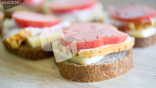 Image of sandwiches on a board