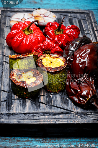 Image of Dish of baked vegetables