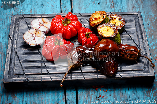 Image of Dish of baked vegetables